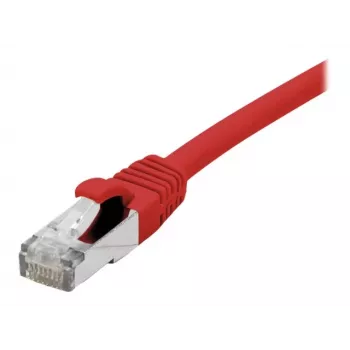 EXERTIS CONNECT Cat. 6A S/FTP patchkabel, TPE, halogenfri, GRS-certifierad, röd, 0,5 m 854520