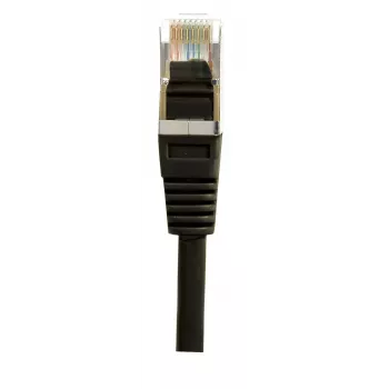 EXERTIS CONNECT Cat.6 S/FTP patchkabel, PiMF, svart, 1,0 m, Slim Bend Protection 856852