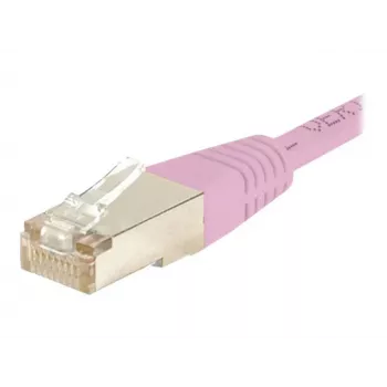 EXERTIS CONNECT CAT.6 S/FTP PiMF patchkabel, rosa, 0,3 m, Slim Snagless Boot 854477