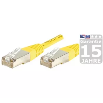 EXERTIS CONNECT Cat.6A S/FTP patchkabel, 10 m, gul, slim snagless-hylsa, 10 Gbps 858337