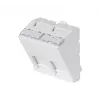 EXERTIS CONNECT Blindplattinsats 45x45 mm för 2 keystone-moduler, 30°, signalvit RAL 9003 911711