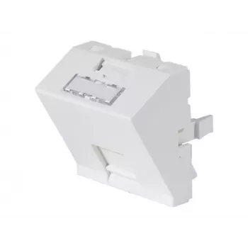 Dexlan Frontplattinsats 45 x 45 mm för 1 keystone-modul, 30°, signalvit RAL 9003 (911712)