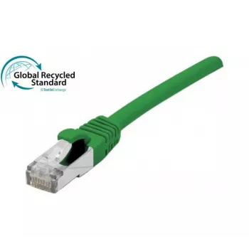 EXERTIS CONNECT RJ45 patchkabel Cat. 6, F/UTP, GRS-certifierad, grön, 0,15 m (854627)