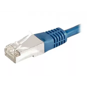 EXERTIS CONNECT 859515 Cat6a F/UTP patchkabel, 0,15 m, blå, 10 Gbps, Slim Boot