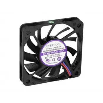 Exertis Connect Evercool 60 mm chassifläkt – hållbart smort glidlager, 3-pin DC, svart 910179