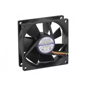 Exertis Connect Evercool 80 mm chassifläkt – glidlager, 2000 varv/min, 26,5 CFM, svart 910184