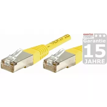 EXERTIS CONNECT Cat.5e F/UTP patchkabel, 0,3 m, gul 857090
