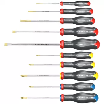 Facom Protwist® universellt skruvmejselsset 10-delat SL/PH/PZ ATW.J10PB