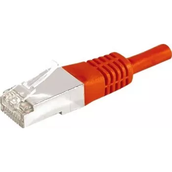 EXERTIS CONNECT CAT.6a F/UTP patchkabel, röd, 20 m, 10 Gbps, RJ45, slim avlastning 859541