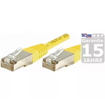EXERTIS CONNECT Cat.6a F/UTP patchkabel, gul, 3,0 m, 10 Gigabit, slimline-böjdskydd 859566
