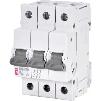 ETI 001901307 ETIMAT P10 3-polig 6A B-karakteristik dvärgbrytare 415V 10kA