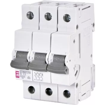 ETI ETIMAT P10 3-polig 13A B-karakteristik miniatyr dvärgbrytare 415V 10kA 001901309