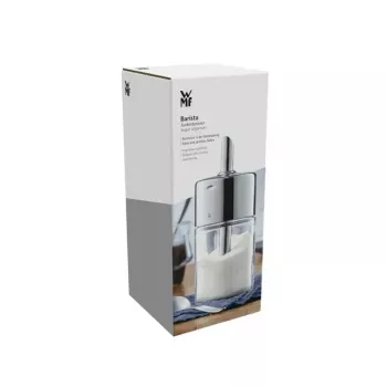WMF Basic sockerskakare 200 ml, Cromargan® rostfritt stål och glas, silver/transparent