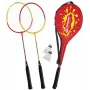 SCHILDKROT badminton-set för 2 spelare, röd/gul, härdade stålracketar, fritidskvalitet, 970902