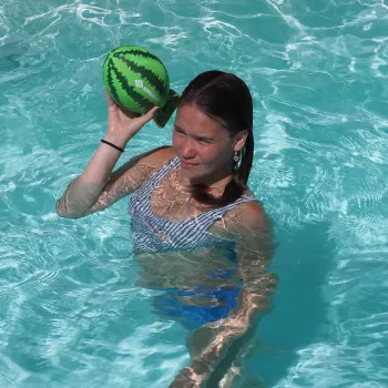 SCHILDKROT Splash Ball Watermelon vattenboll, grön, 250 mm diameter, greppvänlig yta, 1 st (970292)