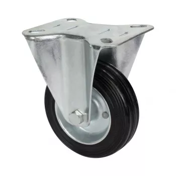 Wagner design yourself fast hjul RO 8104, 100 mm hjul, silverfärgat hus, svart PP-hjul, 100 kg bärförmåga 4810401