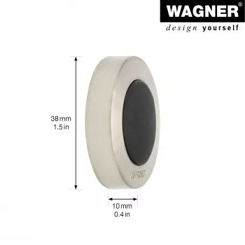 Wagner design yourself EH 5140 väggdörrstopp skruv eller lim, zinkgjutgods och massivgummi (15514011)