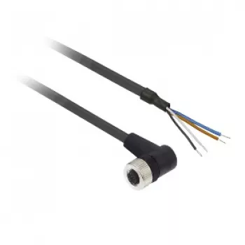 TMSS GERMANY Telemechanique Sensors M12-uttag rakt 4-polig PUR-kabel, 2 m, svart XZCP1241L2