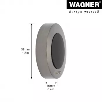Wagner design yourself EH 5138 dörrstopp zinkgjutgods massivgummi mattförnicklad (15513811)
