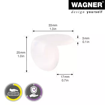Wagner design yourself EH 2135 hörnskydd plast Ø 3,5 cm 4 st (15213599)