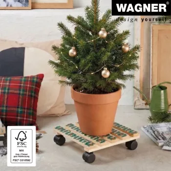 WAGNER design yourself växtrulle GH0653 fyrkantig trä 29x8 cm 20065301