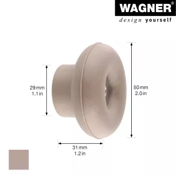 Wagner design yourself DOT GH 0222 garderobskrok, 1 krok, taupe, 40 mm, plast 17022221
