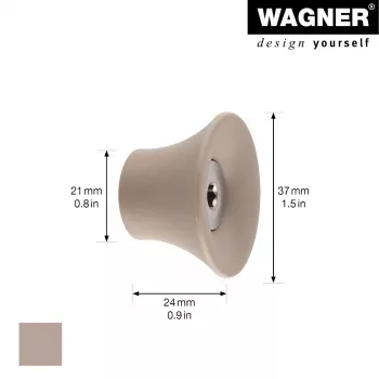 Wagner design yourself TULIP garderobskrok, taupe, 1 krok, zinkgjutgods, väggmontering, 10 kg belastning 17032121
