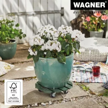 WAGNER design yourself växtrulle GH0528 plast, Ø 29 cm mörkgrön rund, 1 st 20052801