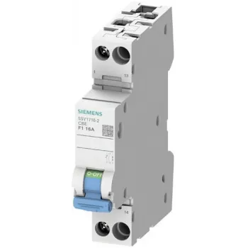 Siemens 5SY1706-2 1-polig 6A C-karakteristik MCB med integrerad hjälpkontakt