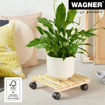 WAGNER design yourself växtvagn GH0644 kvadratiskt trämotiv 29 x 8 cm, 1 st. 20064401