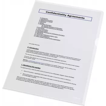 LEITZ Esselte Standard Plus hålade plastfickor A4, 100-pack, transparent, polypropen 56218