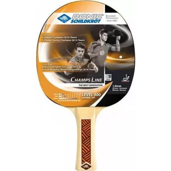 DONIC SCHILDKRÖT Champs Line 300 bordtennisracket - FSC-certifierad 5-lagers specialplywood, Jade-belägg, konkavt grepp, nybörjare 705132
