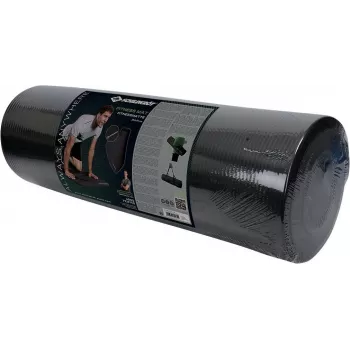 SCHILDKROT träningsmatta 15 mm svart halksäker NBR 183x61 cm med bärrem 960160