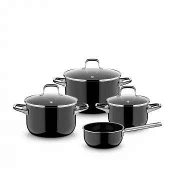 WMF Fusiontec Essential Pro 4-delad kokkärlsset svart 3201114047