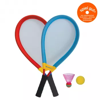 SCHILDKROT Giant racket-set blå/röd, överdimensionerade rackets med nät 970150