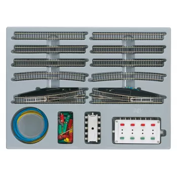 Märklin 08191 Z-spår Utbyggnadsset E med elektriska växlar