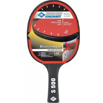 DONIC SCHILDKRÖT Protection Line S500 nybörjarbordtennisracket, svart/röd, Jade Smooth-belägg 713055