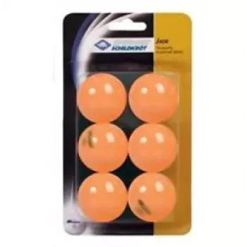 DONIC SCHILDKRÖT Jade bordtennisbollar, 6-pack, orange, plast, för hobbyspelare 618378