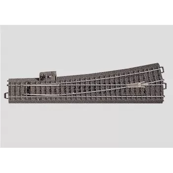 Märklin H0 C-Gleis smal vänsterväxel med bädd, 236,1 mm, handdrift, AC 24711