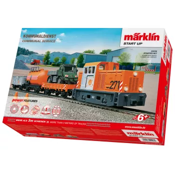 Märklin Start up 029296 H0 startlåda kommunaltjänst med dieselväxellok och 2 tippvagnar