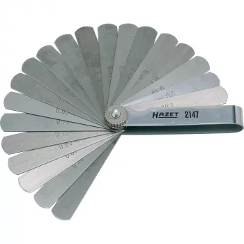 HAZET 2147 bladmått, 13 blad, 0,05-1,00 mm, metriskt