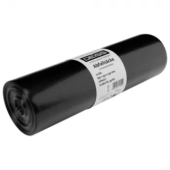 DEISS 95180 soppåsar, 60µm, svart, 10 st