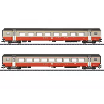 Märklin 42191 H0 2-set personvagnar Swiss Express från SBB