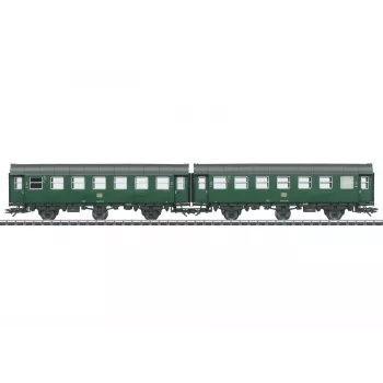Märklin 43186 H0 ombyggnadsvagnspar 2:a klass DB epok IV