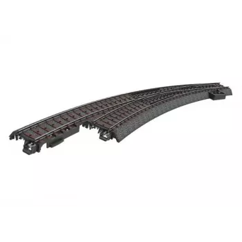 Märklin 24771 C-Gleis böjd vänsterväxel, H0-spår, manuell, svart bädd