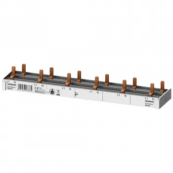SIEMENS 5ST36760 stiftskena 10mm² 1P+N 12 moduler, 6 AFDD + 6 komponenter