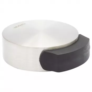 Wagner Design Yourself EH 5111 golvmonterad dörrstopp, zinkgjutgods med gummiring, satinnickel, 50 mm diameter (15511111)