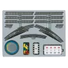 Märklin 08193 stationsspårsutbyggnadsset T2, spår Z (1:220), nysilverräls