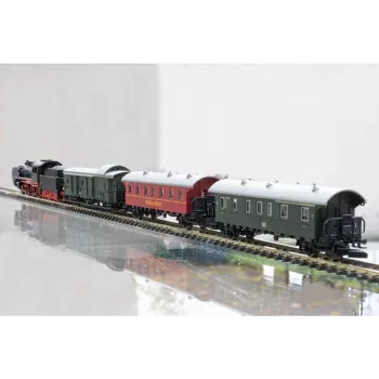Märklin 81874 Z-spår ånggodståg startset - BR 89.0, epok III, 3 vagnar, oval räls, analog DC 081874