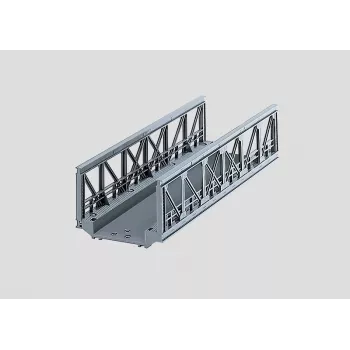 Märklin 074620 fackverksbro för H0-modelljärnvägar (1:87), grå, enkelspårig, 360 mm